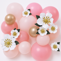 White Flower Accent Balloon D√©cor Kit - 12 Pack