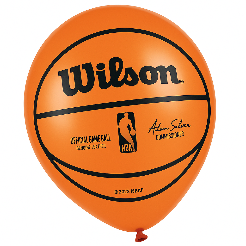 NBA Wilson Basketball Latex Balloons - 12-Inch, 6-Pack