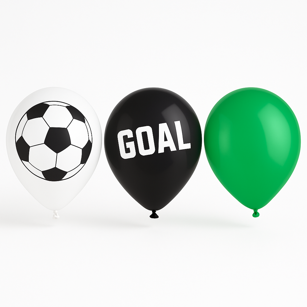 Soccer Fan Latex Balloons - 6 Pack