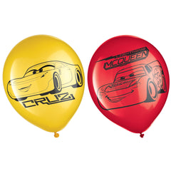 Disney Cars 3 Latex Balloons - 12" Party Set (6 Pack)