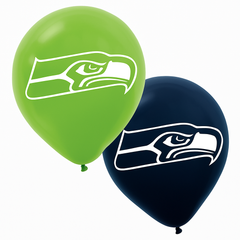 Seattle Seahawks Latex Balloons - 6 Pack