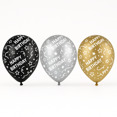 Elegant Celebration 12" Birthday Confetti Latex Balloons