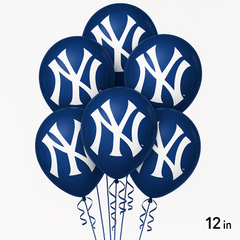 New York Yankees MLB Printed Latex Balloons - 12" - 6 Pack