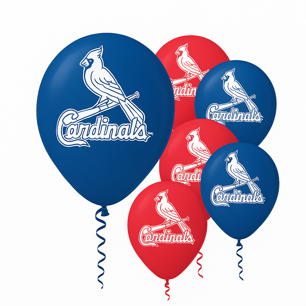 St. Louis Cardinals Printed Latex Balloons, 12-Inch, 6-Pack
