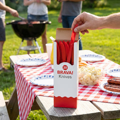 Bold Red Plastic Knives - Pack of 20 - 7.5 in.