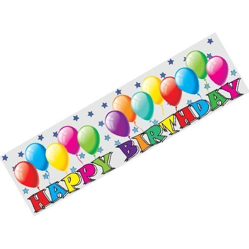 12 Ft. "Happy Birthday" Stars Banner