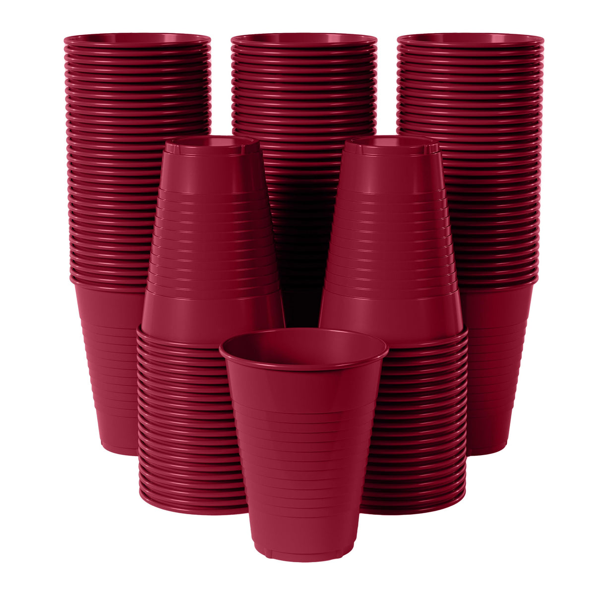 12 Oz. Burgundy Plastic Cups | 100 Count