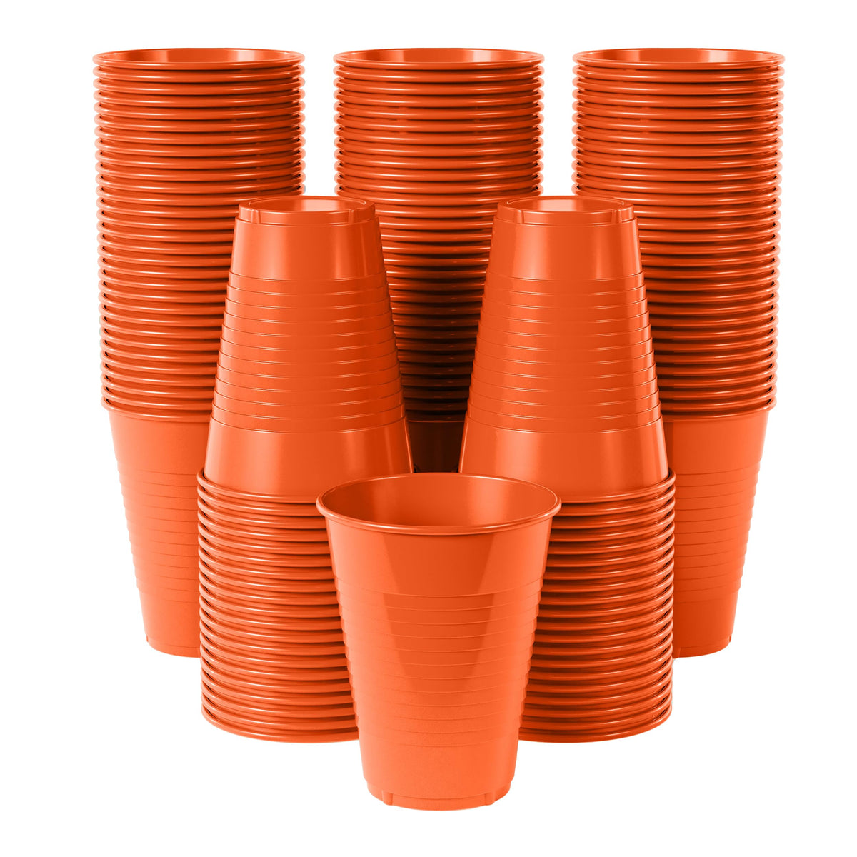 12 Oz. Orange Plastic Cups | 50 Count