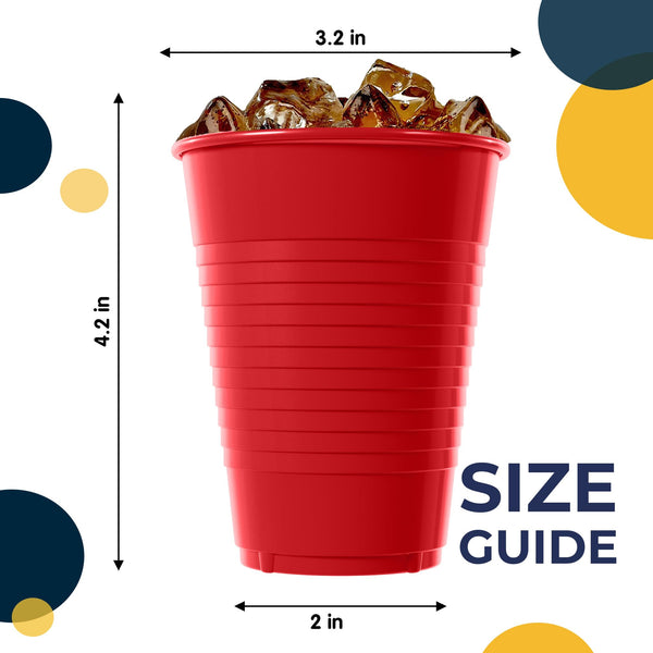 12 Oz. Red Plastic Cups