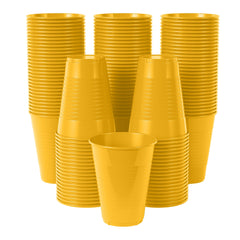 12 Oz. Yellow Plastic Cups | 100 Count