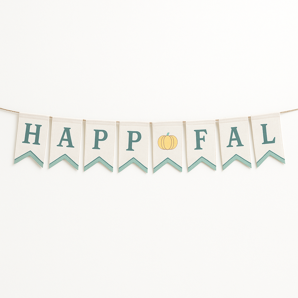 Happy Fall Harvest Pennant Banner