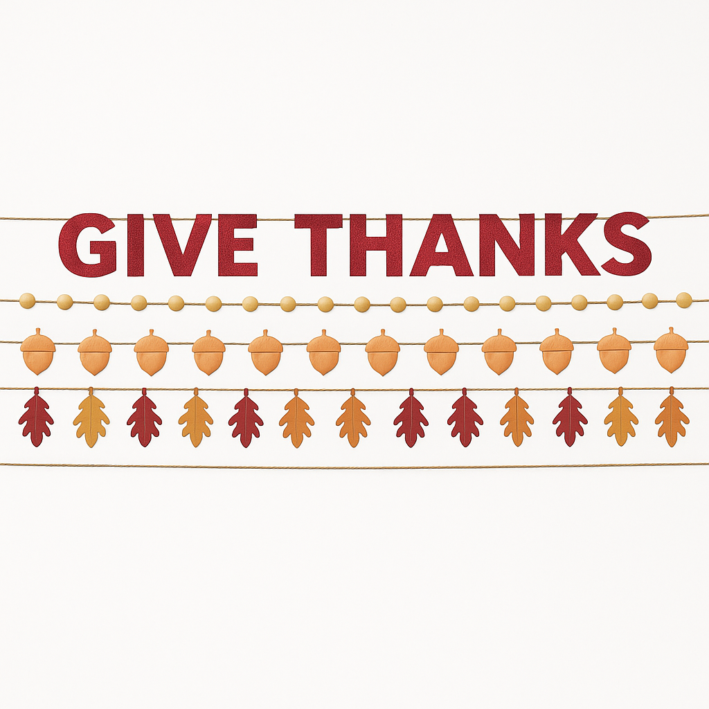 "Give Thanks" Thanksgiving Banner Kit