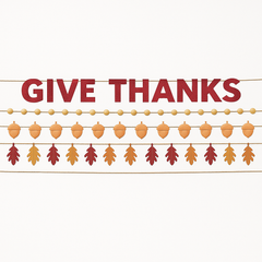 "Give Thanks" Thanksgiving Banner Kit