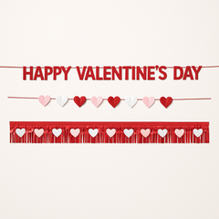 Valentine's Day Glitter Letter Banner Kit