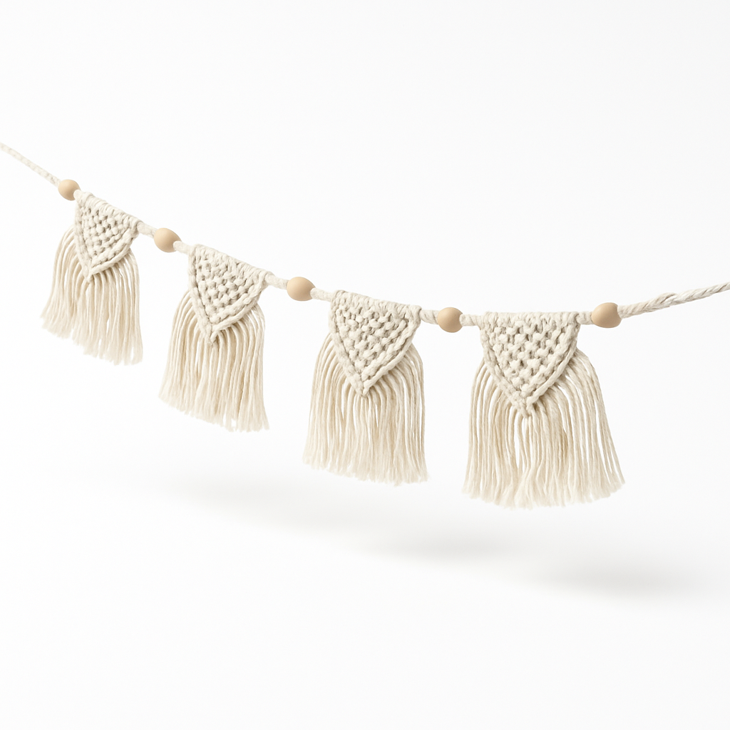 Summer Boho Macrame Banner, 6-ft