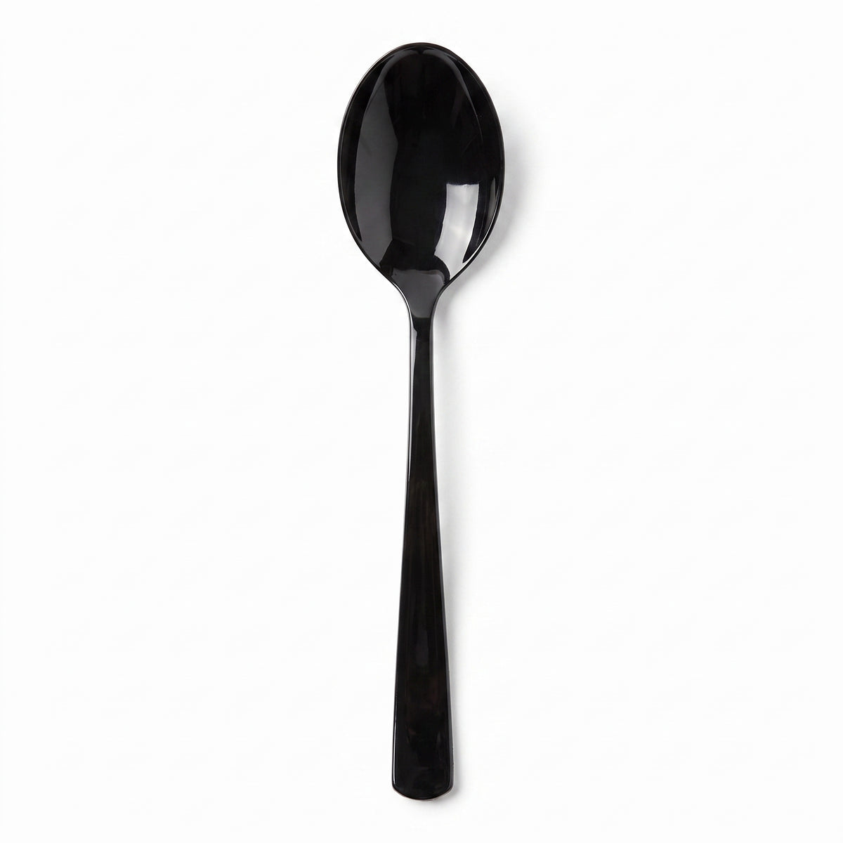 Elegant Black Plastic Serving Spoon - 9.75"