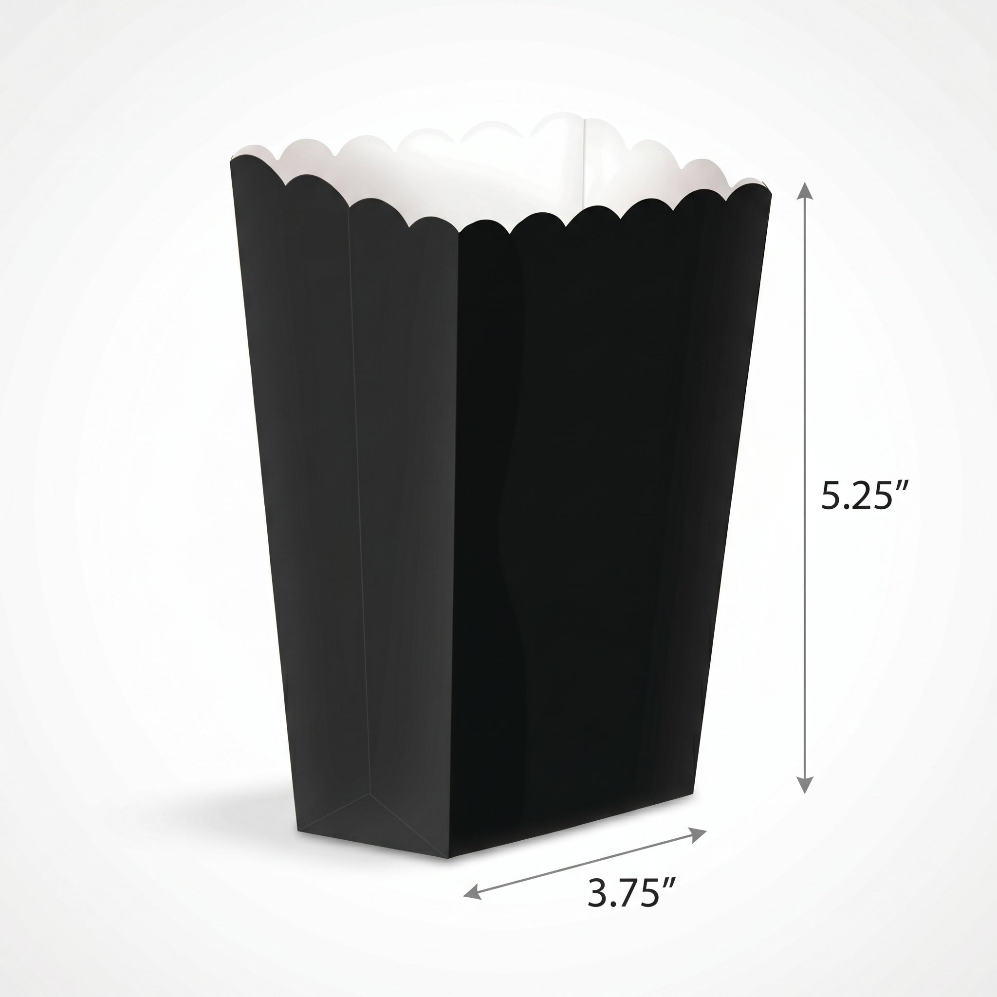 Mini Black Popcorn Treat Boxes, Pack of 5