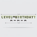 Level Up Birthday Banner Kit with Game Controller Design