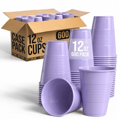 12 Oz. Lavender Plastic Cups | Case of 600