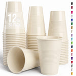 12 Oz. Ivory Plastic Cups | 50 Count