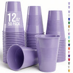 12 Oz. Lavender Plastic Cups | 50 Count