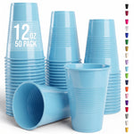 12 Oz. Light Blue Plastic Cups | 50 Count