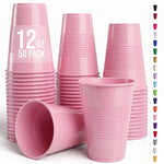 12 Oz. Pink Plastic Cups | 50 Count