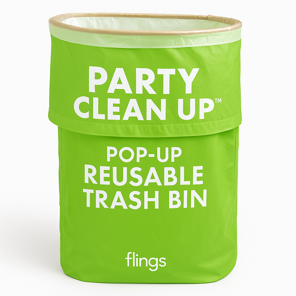 Kiwi Pop-Up Reusable Fling Bin - 13 Gallon Trash Container