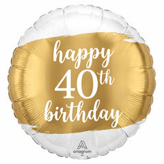 Golden Age 40th Birthday Foil Balloon