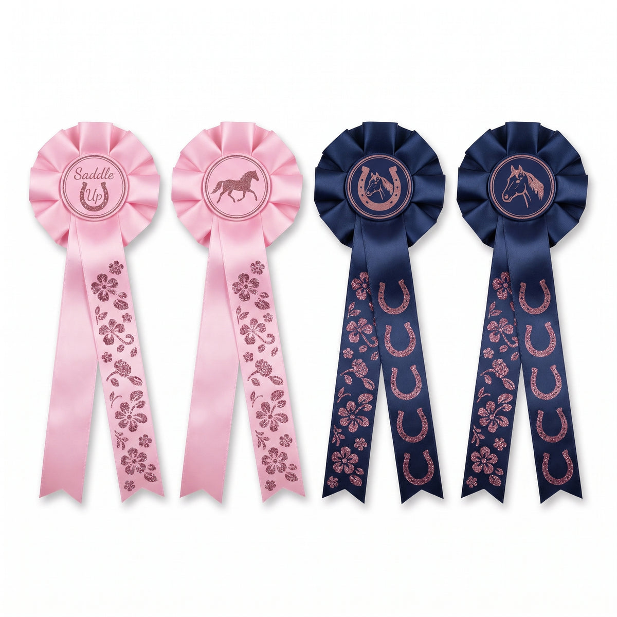 Saddle Up Award Ribbons - Pink & Blue 4-Pack