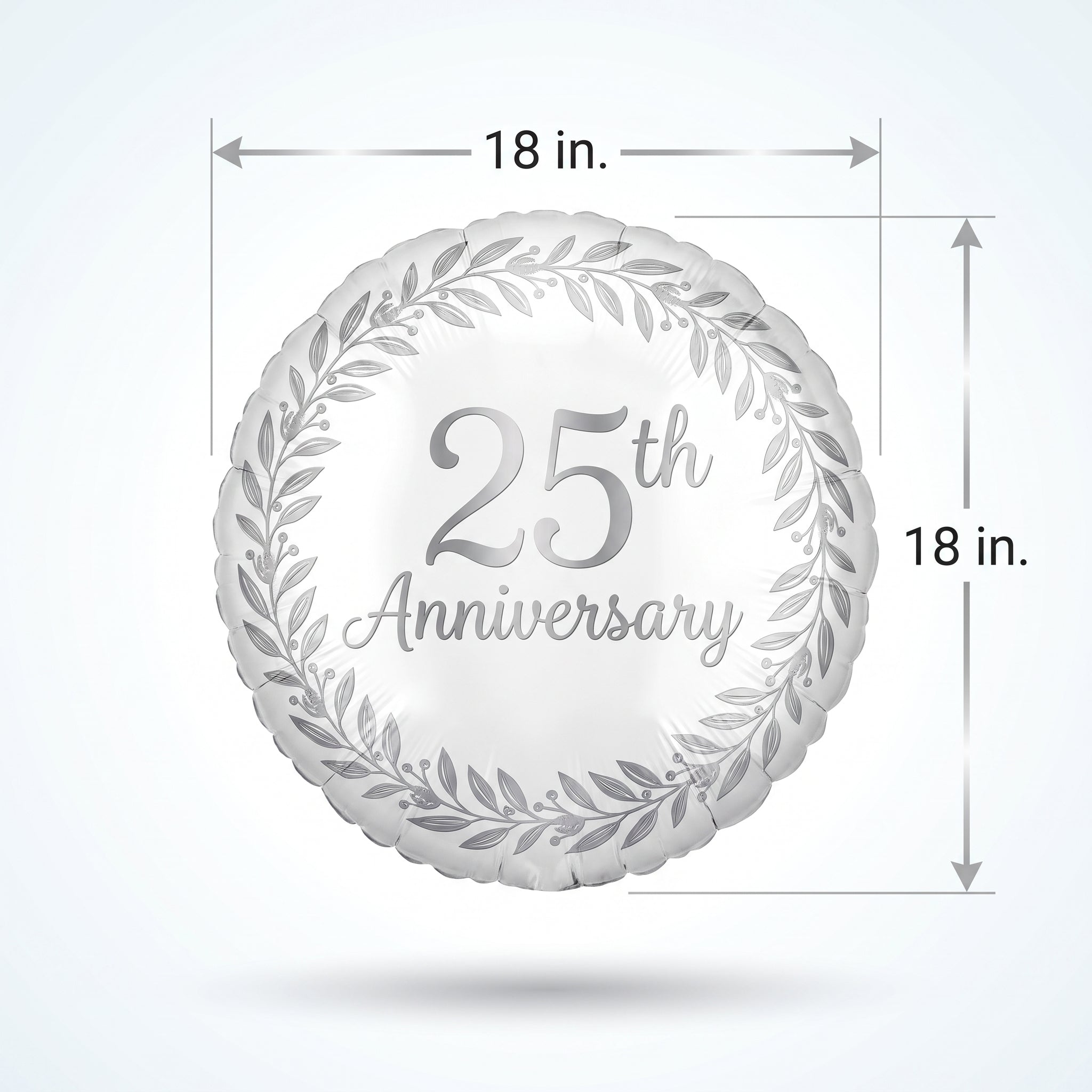 Elegant 25th Anniversary Foil Balloon