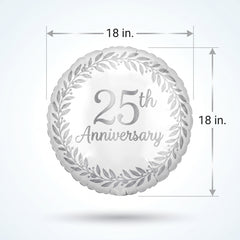 Elegant 25th Anniversary Foil Balloon