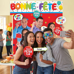 Colorful "Bonne Fete" Scene Setter Kit with Props