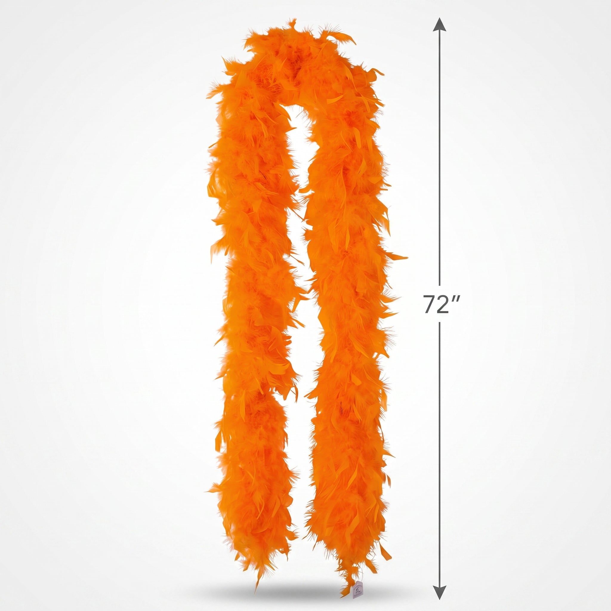 Vibrant Orange Feather Boa - 72" Costume Accessory