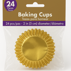 Gold Foil Cupcake Baking Cups - 24 Pack