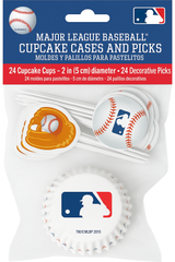 MLB Baseball Cupcake Decorating Kit with Cases & Picks