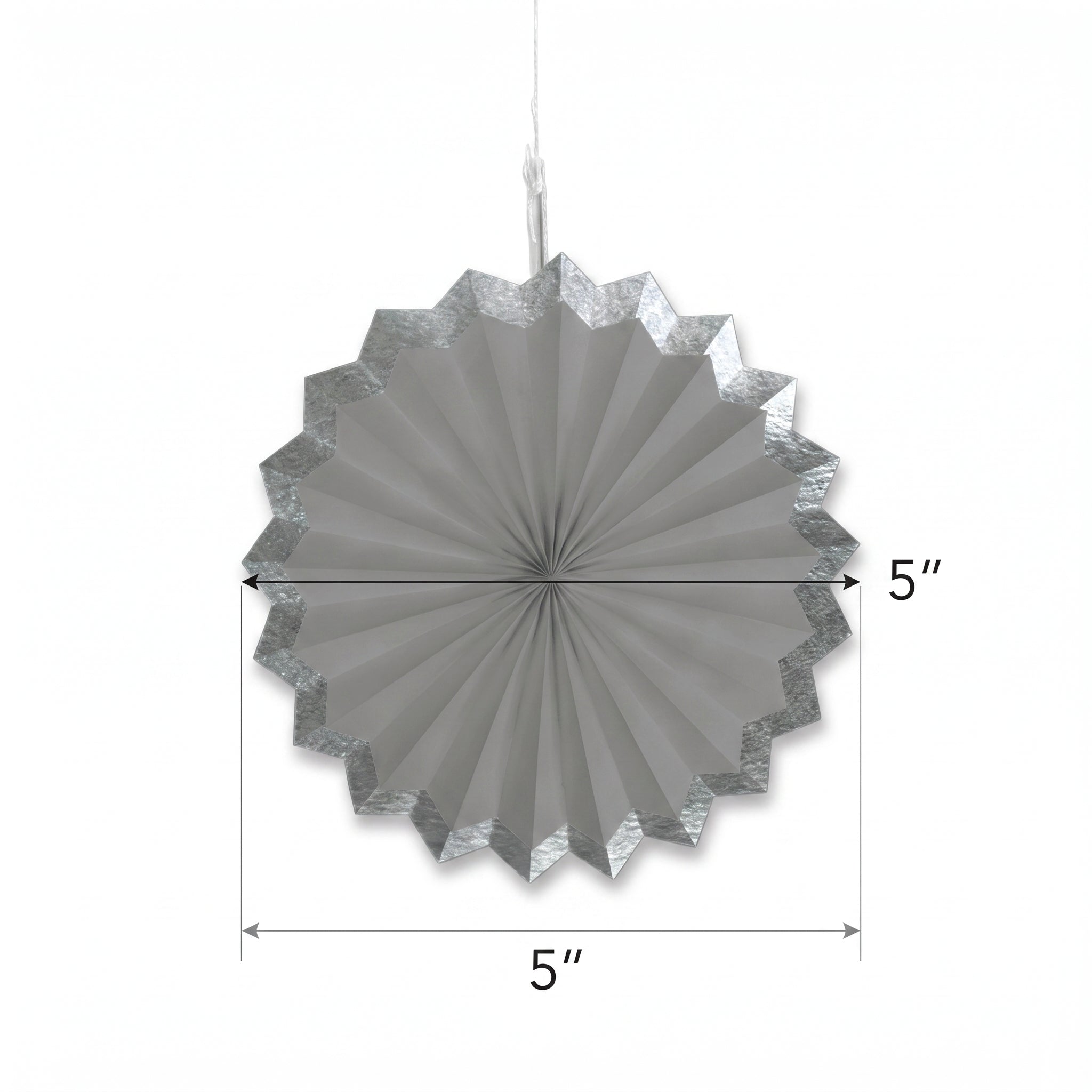 Silver Hot Stamp Paper Parasol Fans