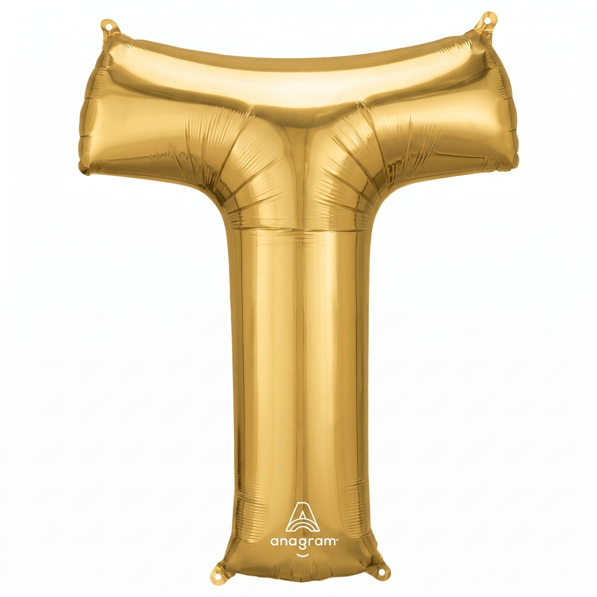 Gold Letter T Foil Balloon - Mylar Metallic Decoration