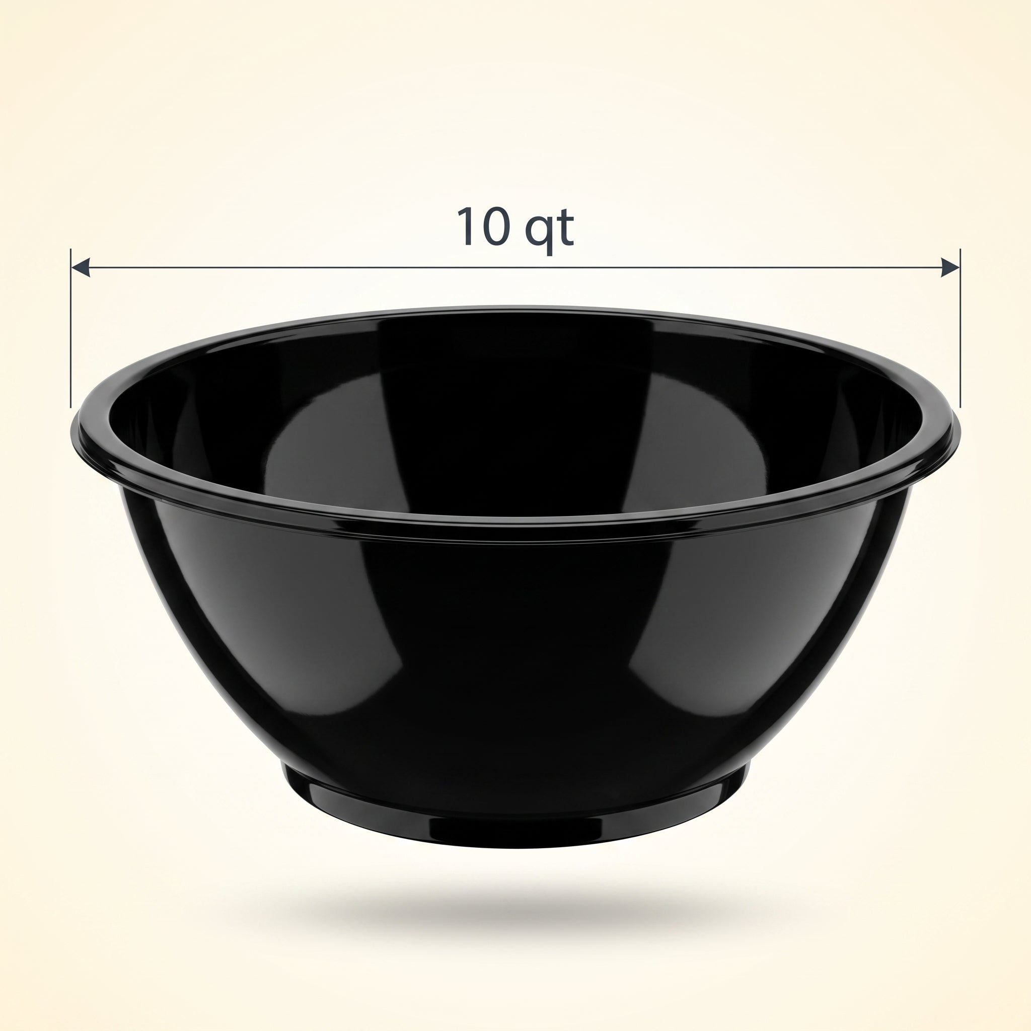 Black 10 Qt Plastic Serving Bowl