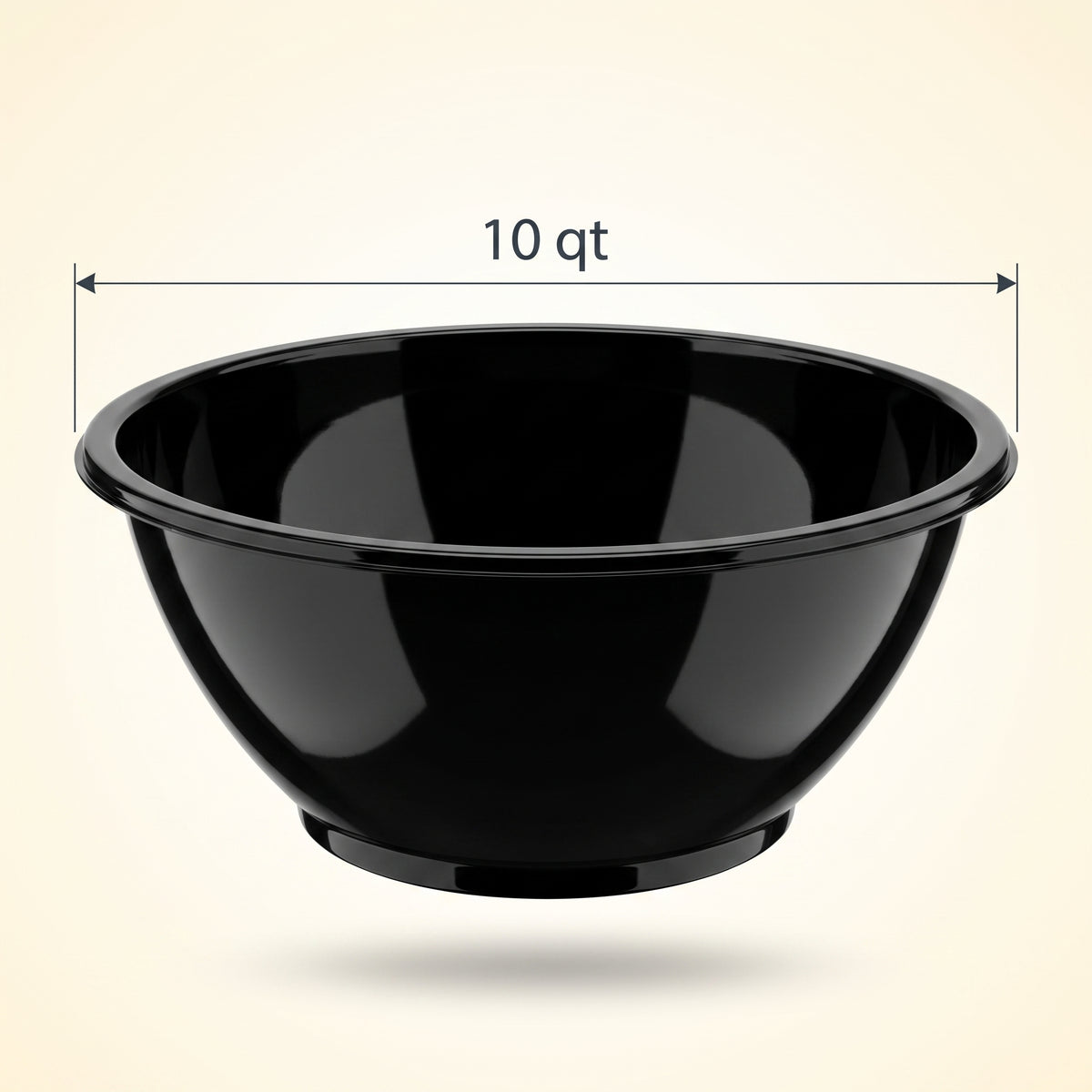 Black 10 Qt Plastic Serving Bowl