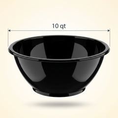 Black 10 Qt Plastic Serving Bowl