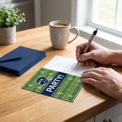 Seattle Seahawks Party Invitation & Thank You Card Set
