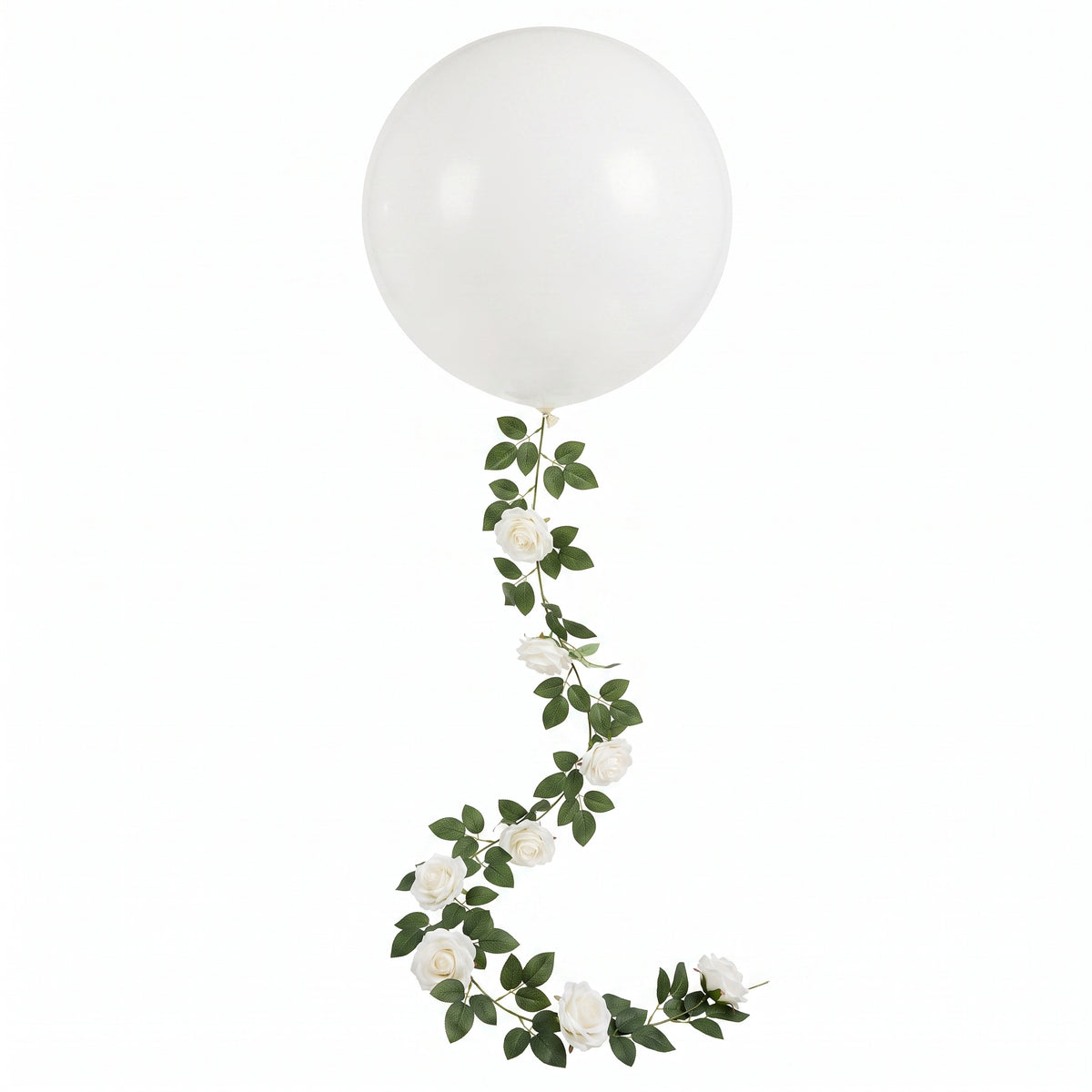 Elegant Floral Balloon Tail Accessory, 6-ft