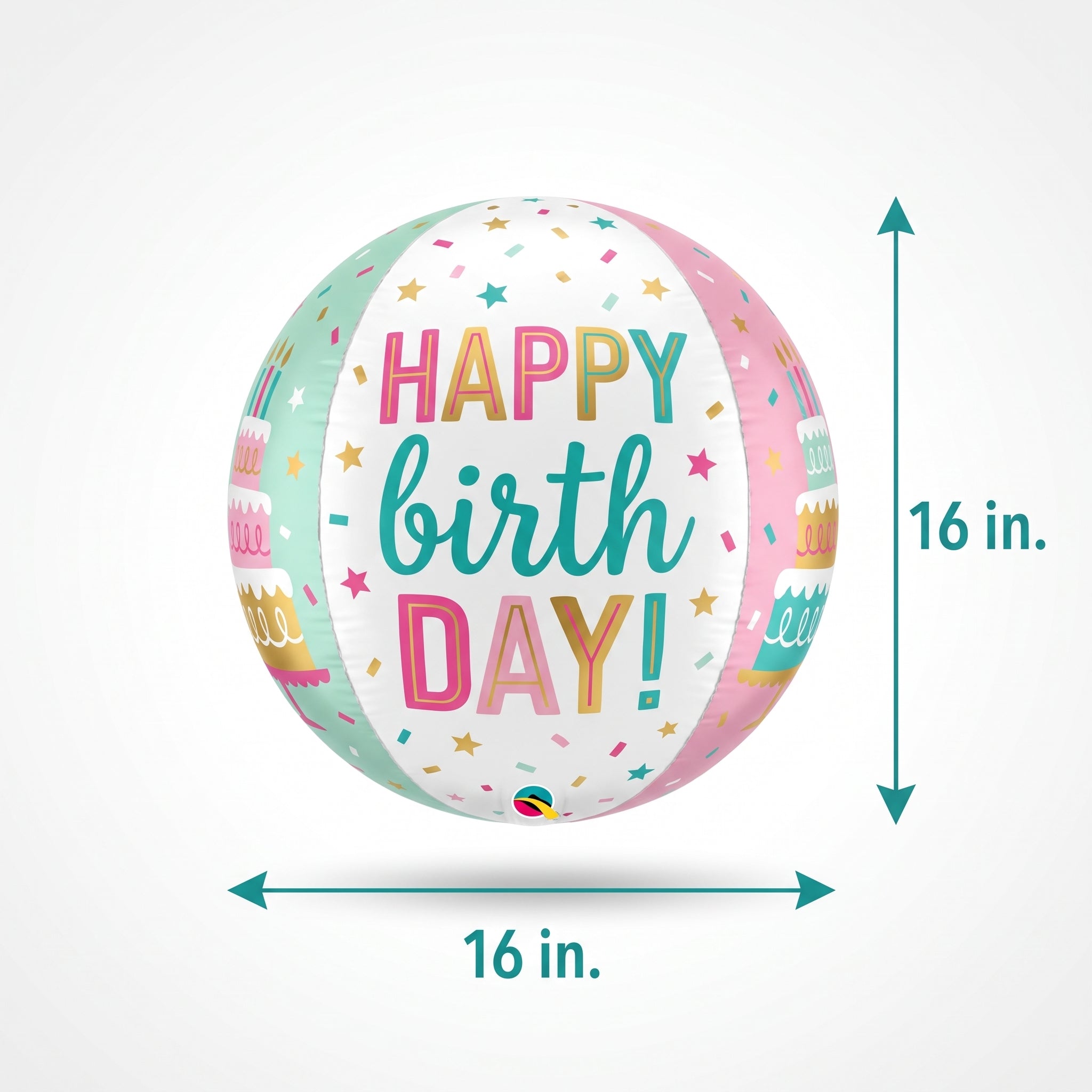 ORBZ Happy Cake Day Foil Balloon
