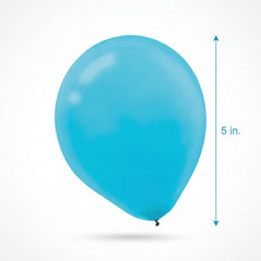 Caribbean Blue Mini Latex Balloons - 5" | 50 Pack