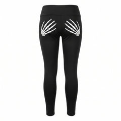 Halloween Skeleton Bone Print Leggings - Small