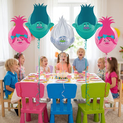 Trolls World Tour Latex Balloon Decorating Kit, 12-Inch, 6-Pack