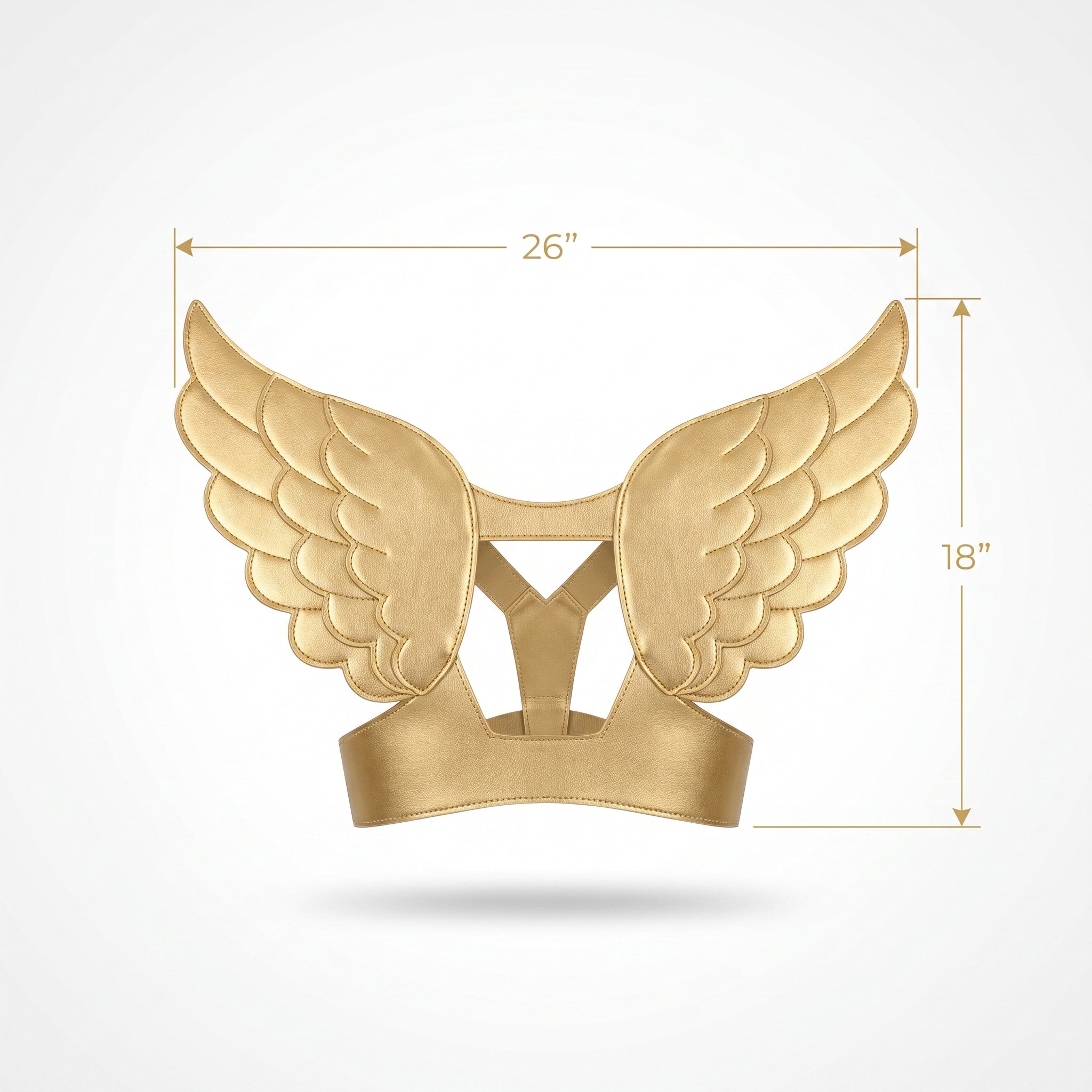 Golden Gilded Glam Wing Harness for Halloween