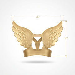 Golden Gilded Glam Wing Harness for Halloween