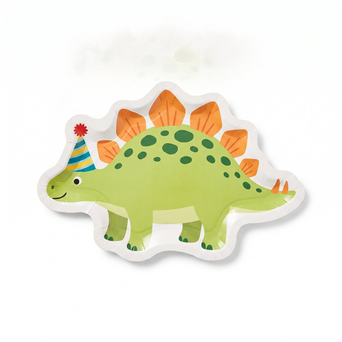 Dino-Mite Stegosaurus Shaped Paper Plates, 7", 8 Count